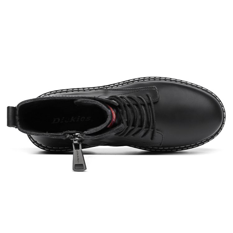 Dickies Two-Layer Cowhide Versatile Short Martin Boots Men boots Black 204M50LXS60