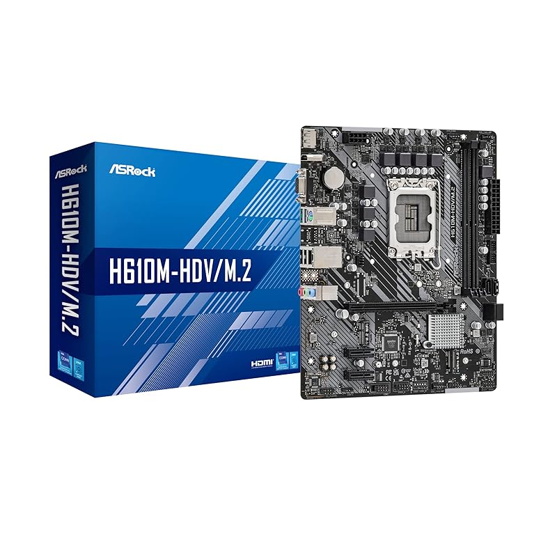 

Материнська плата ASRock H610M-HDV/M.2, процесор Intel H610 12-го покоління ( LGA1700 ) материнська плата MicroATX відповідності [авторизована всередині країни]