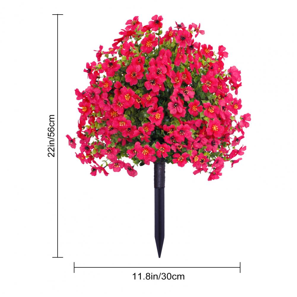 Künstliche Veilchenblumen mit Stab – UV-beständige Kunstblüten für Garten, Terrasse, Hochzeits- und Partydekoration