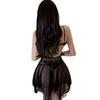 Fan Lei sexy underwear women's suspenders sexy hollow perspective bow hot split backless passion mesh yarn