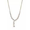 Retro 18K Gold Plated Tassel Zircon Cuban Chain Necklace In Frosted Gold Copper.