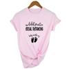 We Didn T Practice Social Distancing Baby On The Way Women Funny Graphic T Shirts Harajuku