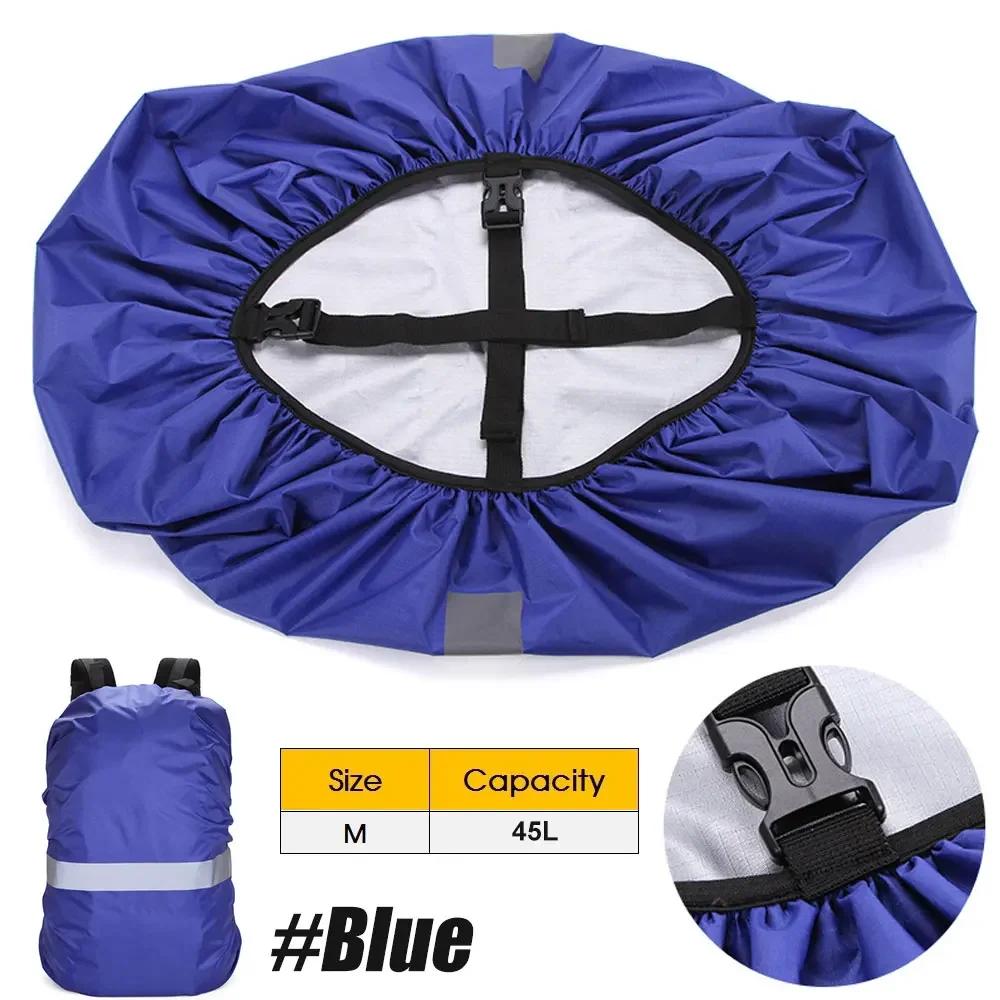 Durable And Safe Backpack Rain Cover Reflective Strip Waterproof Ultralight Backpack Cover Anti-Slip Cross Buckle Strap Hiking Camping Biking
