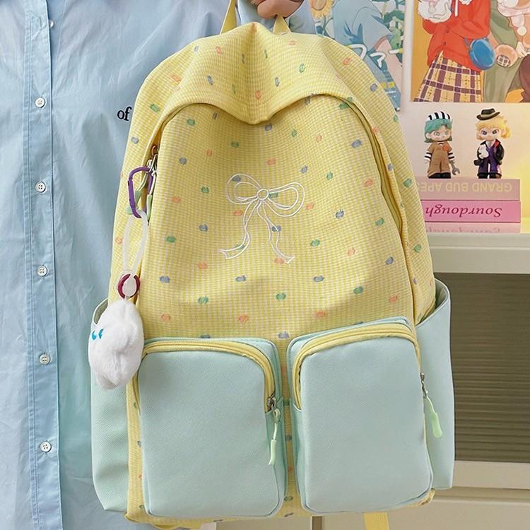 School bag ins big class high value sweet girl heart fresh bow