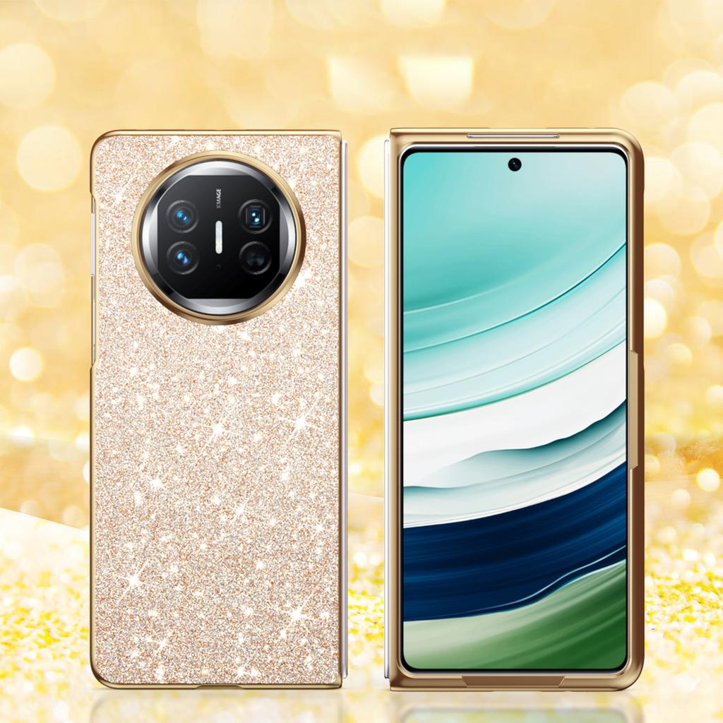 For Huawei Mate X6 Case Slim Shinny PU Leather Electroplating Phone Case Cover For Huawei Mate X5 X6