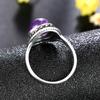 CopperRings Natural Amethyst Gemstone Rings for Women Wedding Bands Anniversary Gift Fine Jewelry