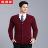 Hengyuanxiang Men's V-Neck Cardigan Sweater