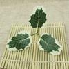Christmas Simulation Flower Accessories Three-pronged Silk Screen Leaf Leaf Christmas Wreath Decoration