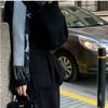 Waist Strap Design Baggy Large Size V-neck Cardigan Jacket for Women Autumn New Lazy Style Thick Sweater