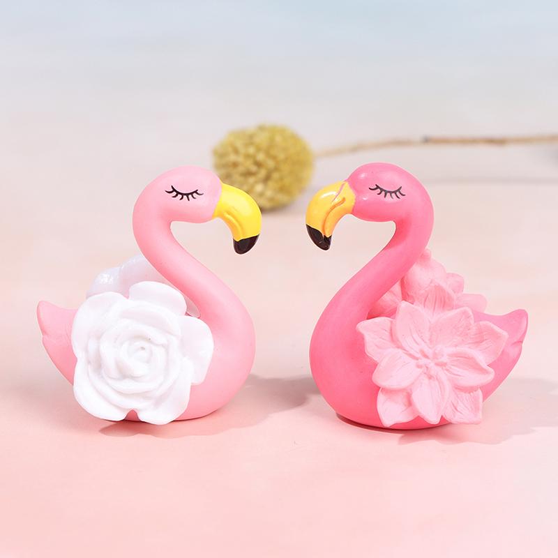 2pcs/set Mini Stool Lovers Couple Animals House Tree Fairy Garden Miniatures DIY Micro Landscape Decor Terrarium Action Figures
