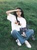 T-shirt Chic Larga a Maniche Corte in Puro Cotone - Design di Alta Gamma Estiva Donna 2026