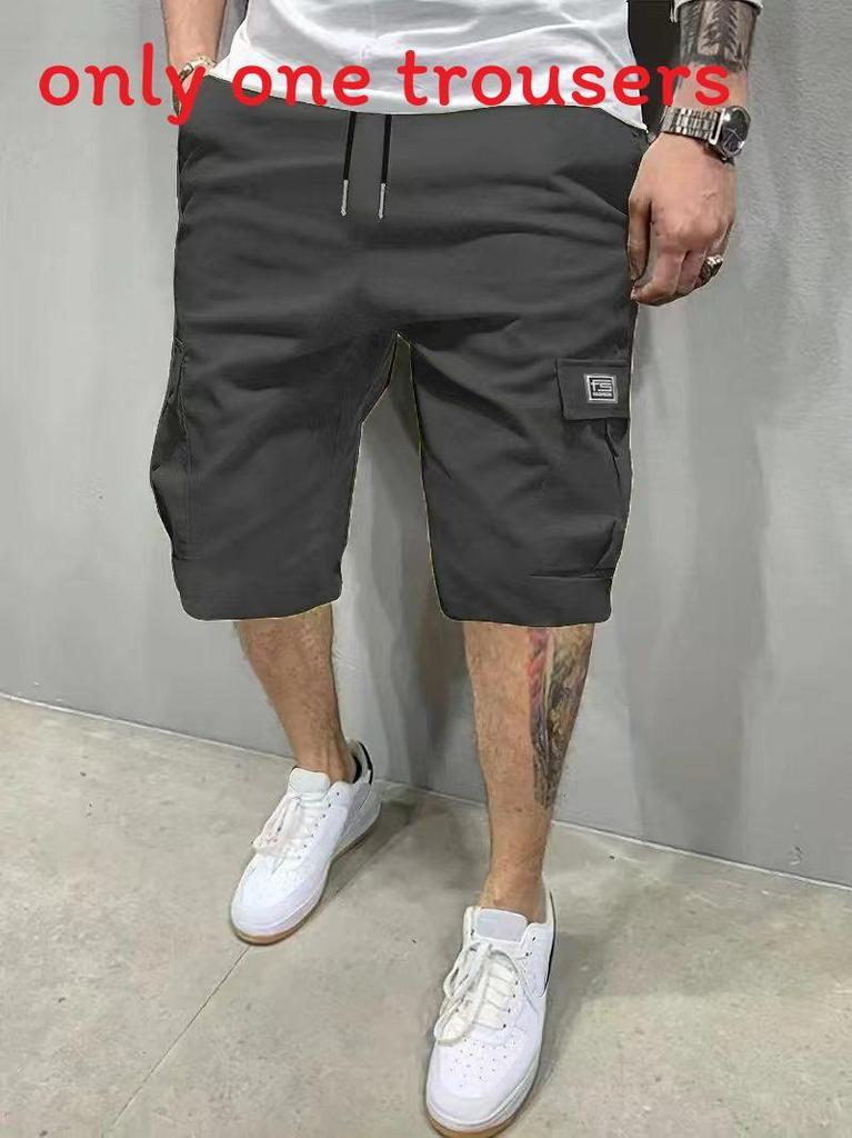 Casual Mens Cargo Shorts With Polyester Fabric For Summer Youth Fashion
