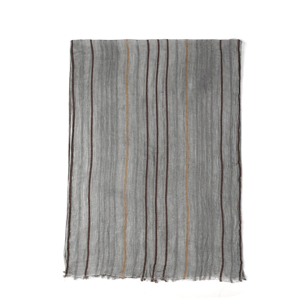 Fashion Striped Cotton Linen Scarf for Men