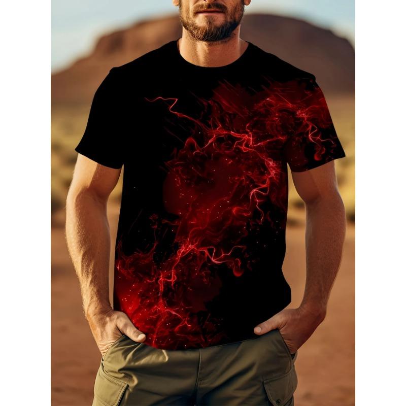 Men's T-shirt 3d Gold Skull Print Men's Tops Casual Short-sleeved Simple T-shirt Summer Round Neck T-shirt