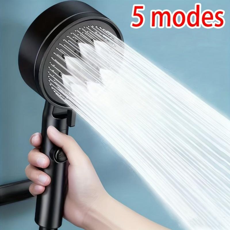 High-Pressure Showerhead Featuring 5 Different Spray Settings - Durable Rainfall Shower System, Easy Installation for Bathtubs