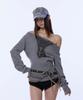 GILAARCHIVE Necklace Off Shoulder Knit_Grey