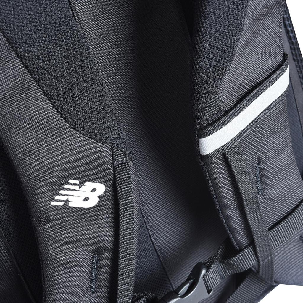 New Balance Top Loading Backpack 20L Water-Repellent A4 Storage Black LAB55617
