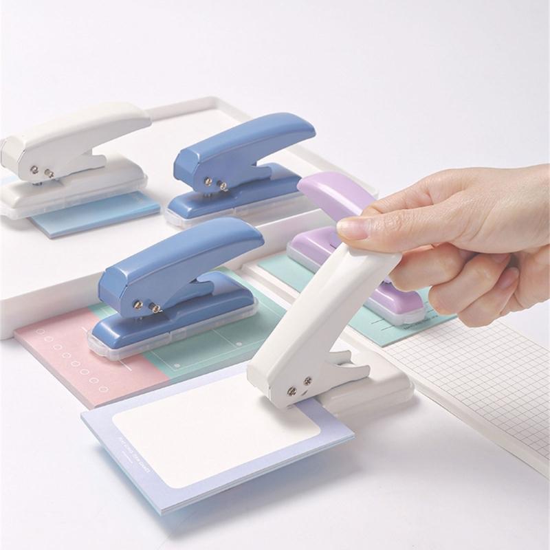 Paper Puncher Single Hole Punch with Grip Handle, Portable Hand Hold Long Reach Puncher Circle Single Round Paper Punch