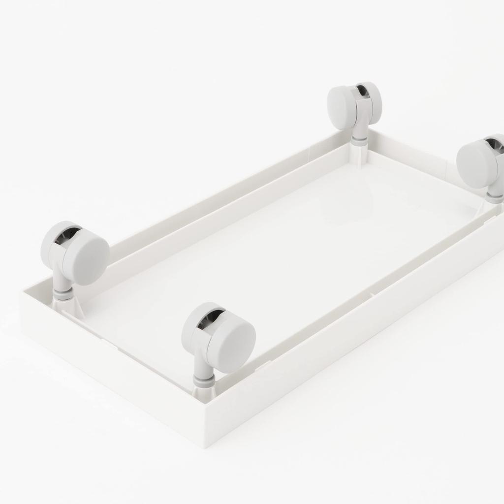 MUJI Recycled Polypropylene File Box Standard Lid with White for 15cm Width Casters, Gray, (NCE51A3A)