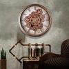 Giant Wall Clock 37cm Living Room Bar Wall Clock Decoration Mechanical Style Gear Can Turn Oversized Clock