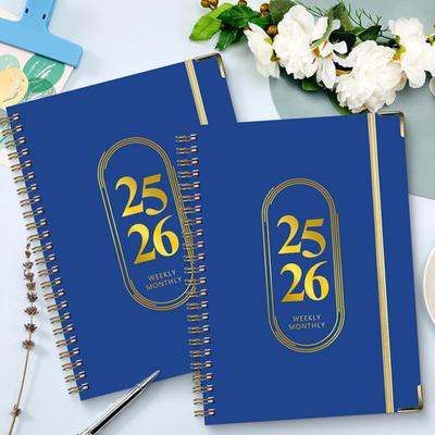 Planificator 2025-2026, 18 luni, zilnic, săptămânal, lunar, organizator, rulează în iulie. Agenda spiralată 2025 - dec. 2026 pentru rechizite școlare și de birou