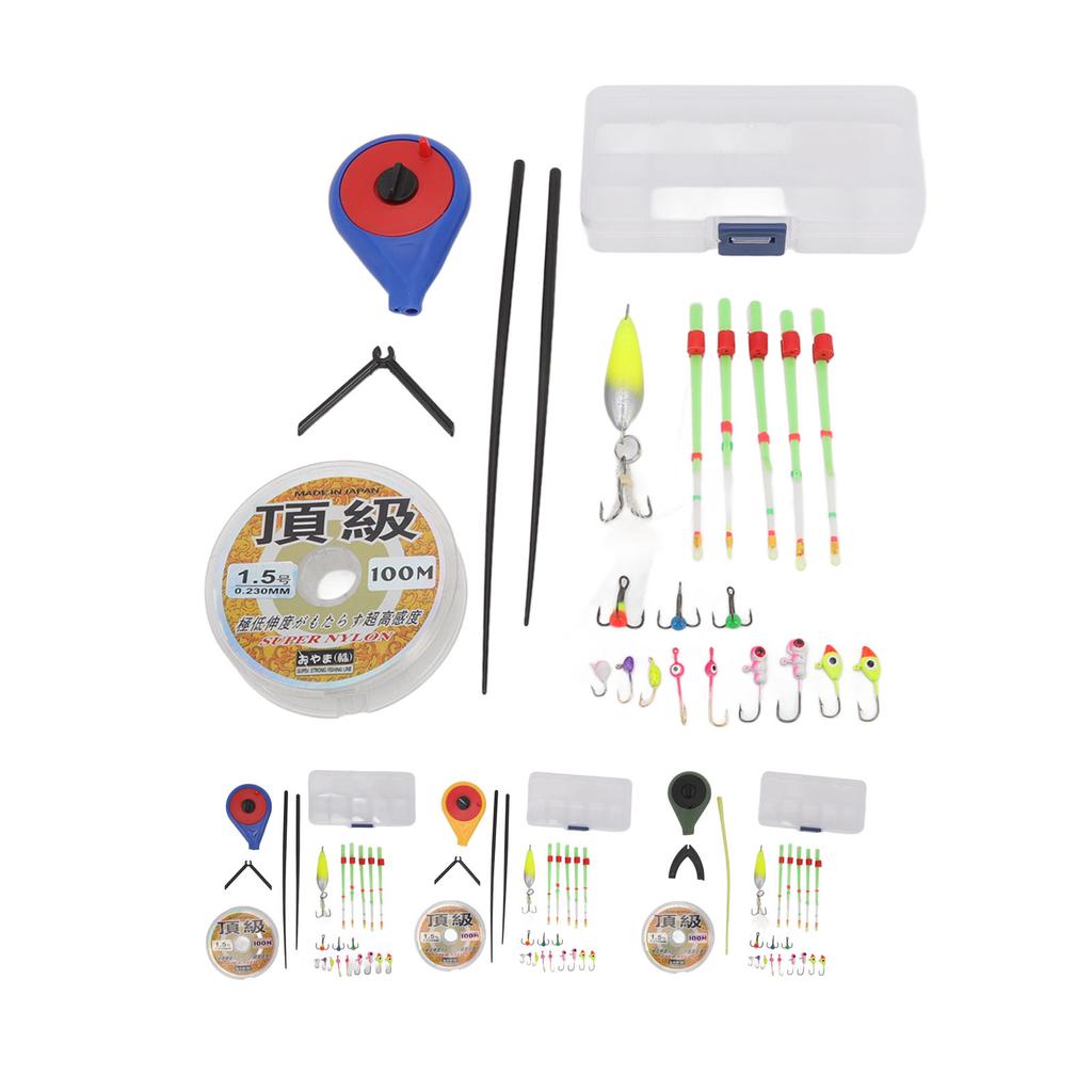 Mini Winter Eisangelrute Rutenspitze Rutenoberteil Angelschnur Haken Eisangelzubehör