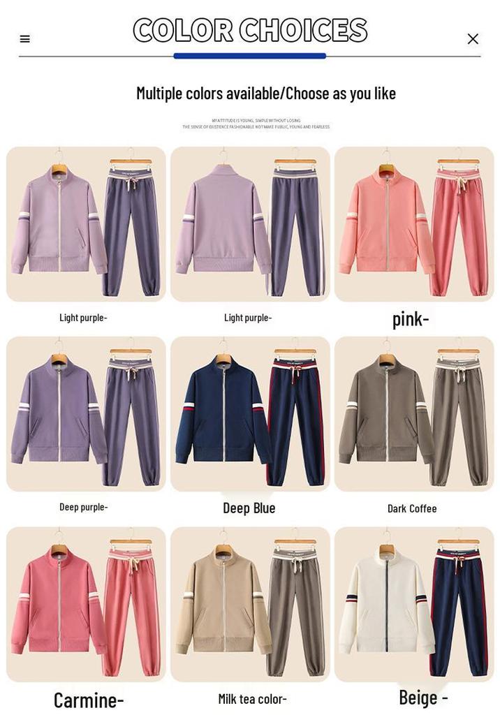 Winter Women's Fleece-Lined Slim Fit Cardigan & Joggers Fitness Set