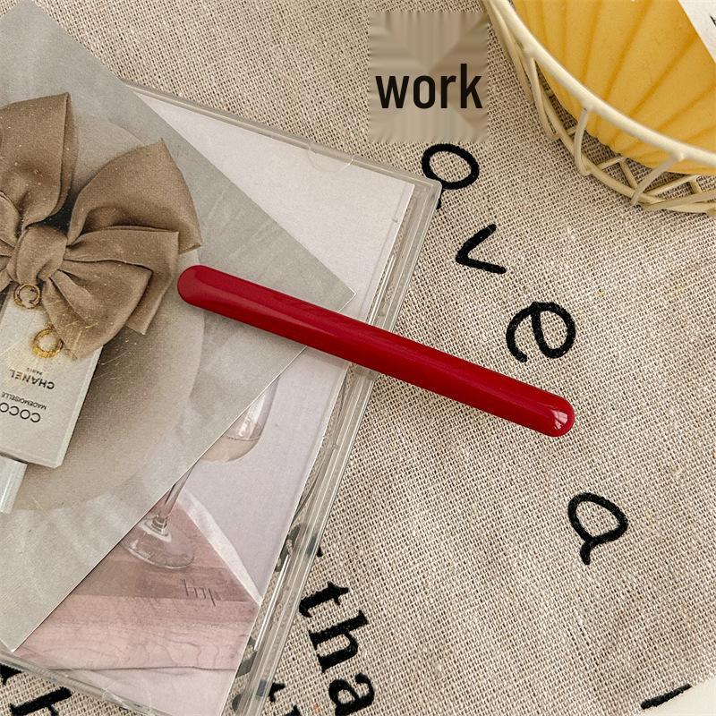 Retro Color Acetate Duckbill Hair Clip for Women: Stylish Side Bangs and Flyaway Management