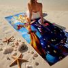 Serviette de Plage Carnaval Crâne et Soleil, Microfibre Super Douce, Cadeau pour Elle/Lui, Anniversaire, pour Piscine, Plage, Voyage, Décoration d'Intérieur Cadeaux pour Fans