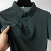 Camiseta Polo Masculina de Verão Lop-up Vazada de Manga Curta Seda Gelada Respirável Moda Business Camiseta Roupas de Marca Masculina