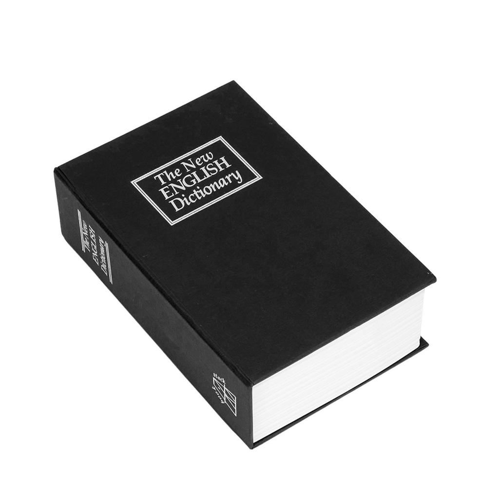 Safe Box Simulation Book Shape Decorative Storage Money Case for Bedroom Living Room OfficeBlack