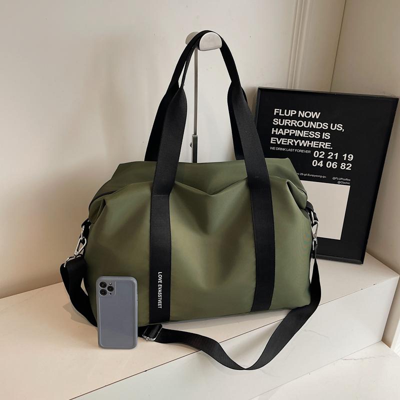 Short-distance Travel Bag Lightweight Foldable Clothes Storage Bag Handbag Large Capacity Shoulder Bag