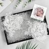 White Lace Feather Bead Embroidery Decal Clothing Luggage Dress Hair Accessories Decorative Cloth Stickers Accessories