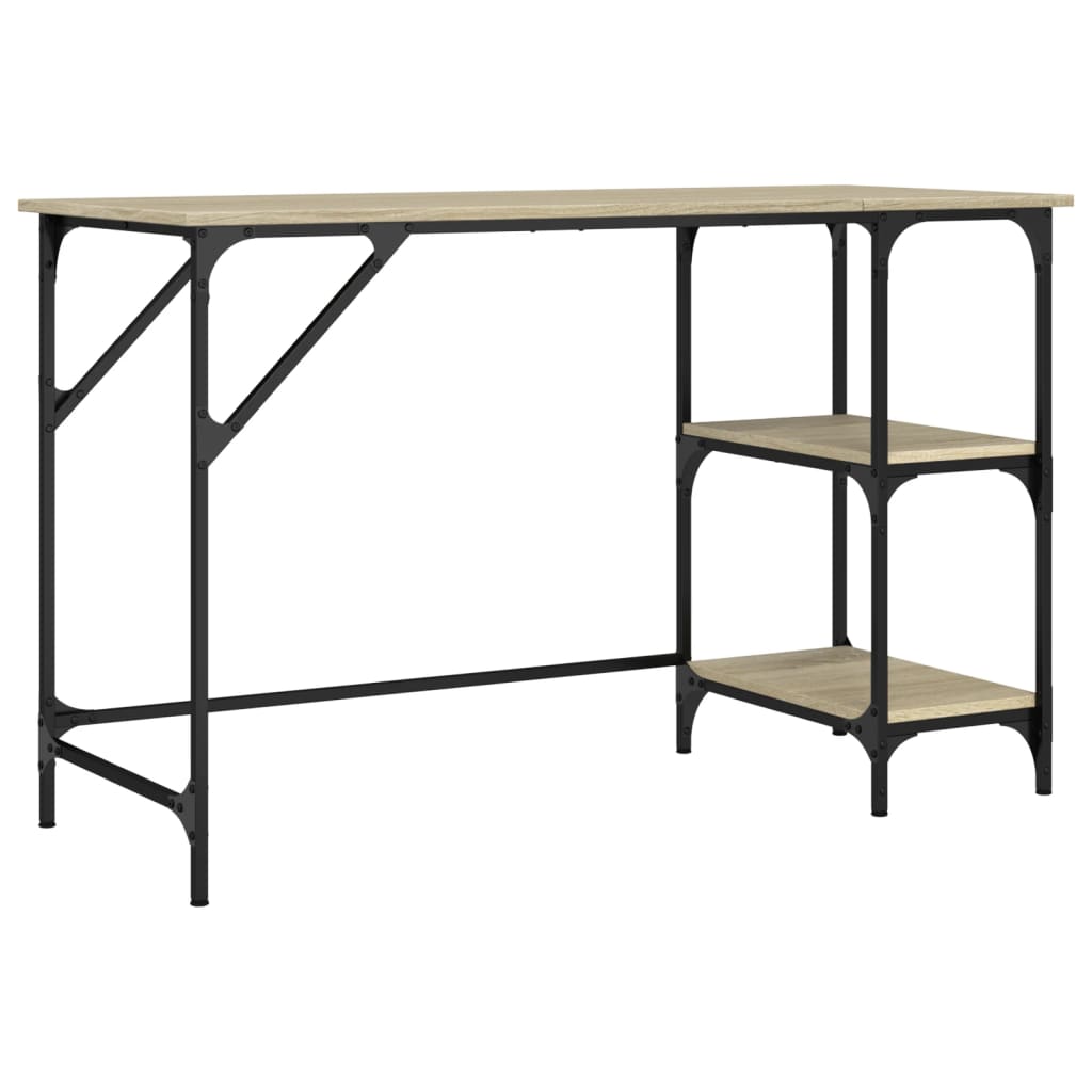 Desk Sonoma Oak 120 x 50 x 75 cm Metal and Particleboard