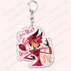 Heiß Populär Anime Cartoon Dämon Figur Schlüsselanhänger für Zubehör Tasche Angel Dust Schlüsselanhänger Ring Schlüsselring Schmuck Fans Freunde Geschenke