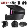 Off-Road Motorcycle Helmet ABS Full Face Dirt Bike With Visor Mask Gloves DOT Certified