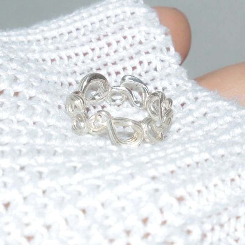 LOASI wave texture ring