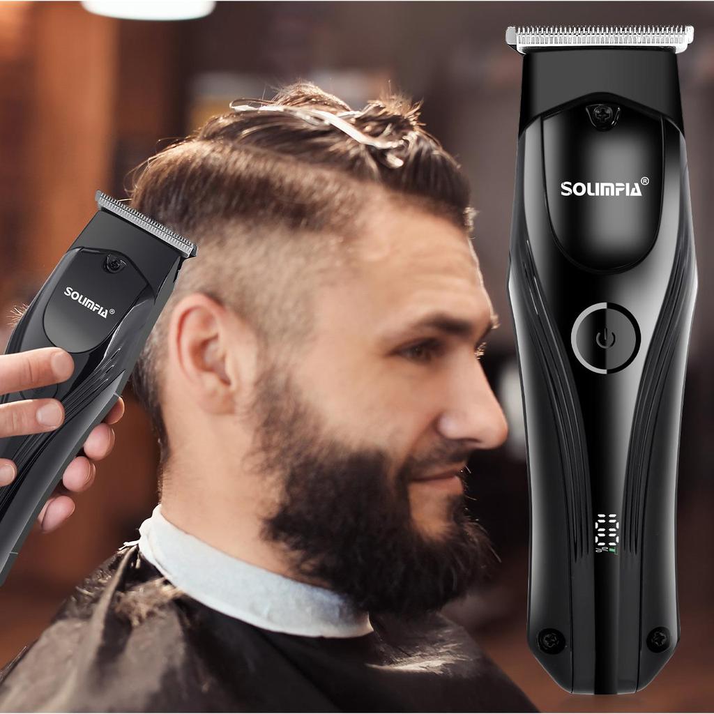 Solimpia Hair Clippers Beard Trimmer for Men Cordless Barber Clippers for Hair Cutting Machine Rechargeable Beard Trimmer