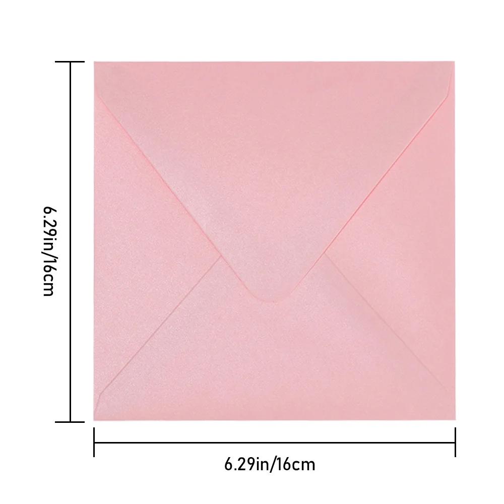 10 PCS/lot Business Gift Multicolor Pearlescent Square Paper Envelopes Pearl Papers Envelope Bag Greeting Card Encased