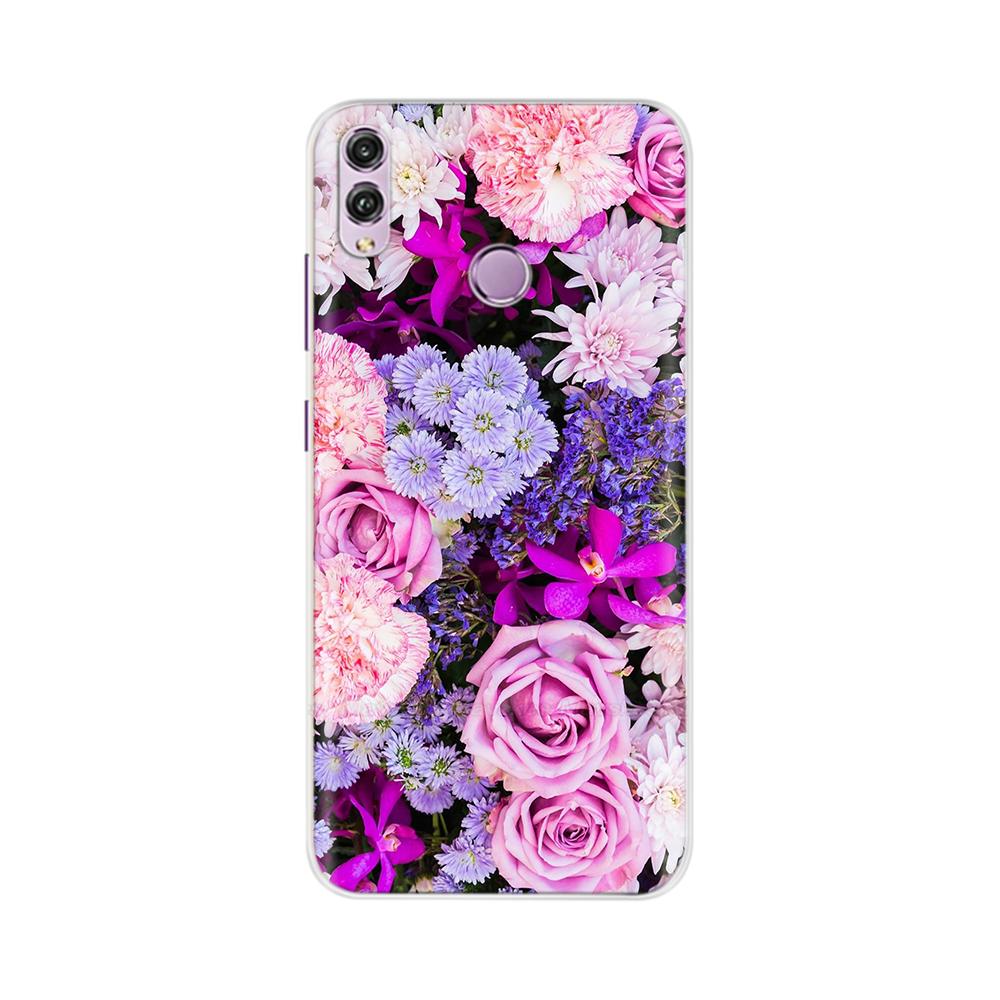 Für Honor 8X Hülle Mode Klare Bunte Weiche Handy-Rückabdeckung Für Huawei Honor 8X Silikon Funda Stoßfänger Schalen für Honor 8X