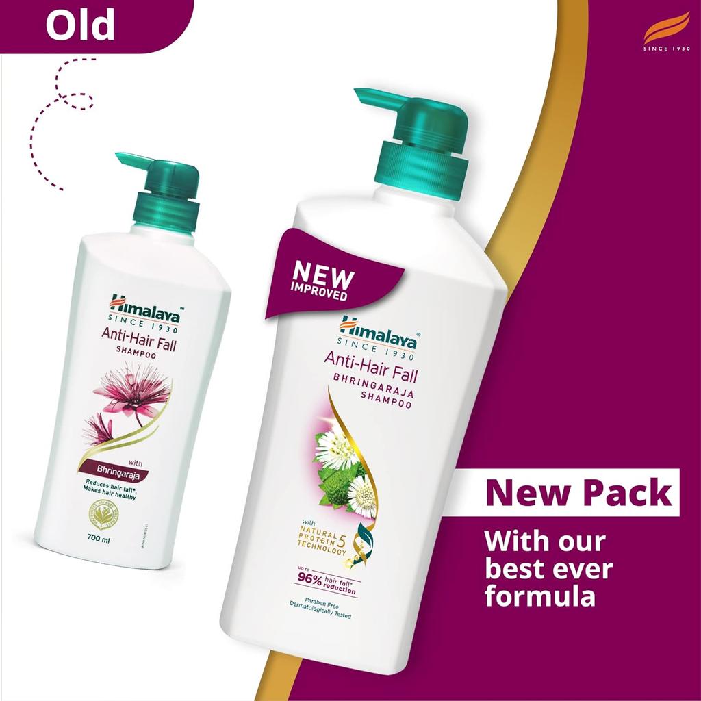 Himalaya Anti Hair Fall Shampoo With Bhringraj & Palasha, Reduces Breakage, Strengthens Hair, Healthy Scalp, 650ml