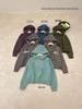 Korean Retro Color Block Stripe Zipper Hooded Knit Cardigan for Women - Autumn/Winter Loose Fit Sweater Jacket