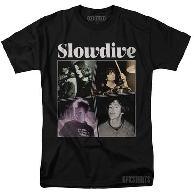 Slowdive Shirt Tour Konzert Merch Poster Vntg Grafikdesign T-Shirt
