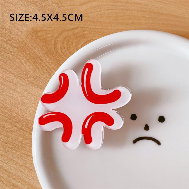 Water Drop Hairpin Expression Handmade Hair Clips for Finished Products Sweating Clip Sweaty Hair Clip Funny Side Clip