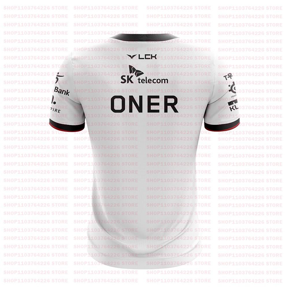 2024 Skt T1 Uniform Jersey E-sports T-shirt LoL S14 Faker Men's T-shirt Sports Game 3d Children's Short Sleeve Top T-shirt