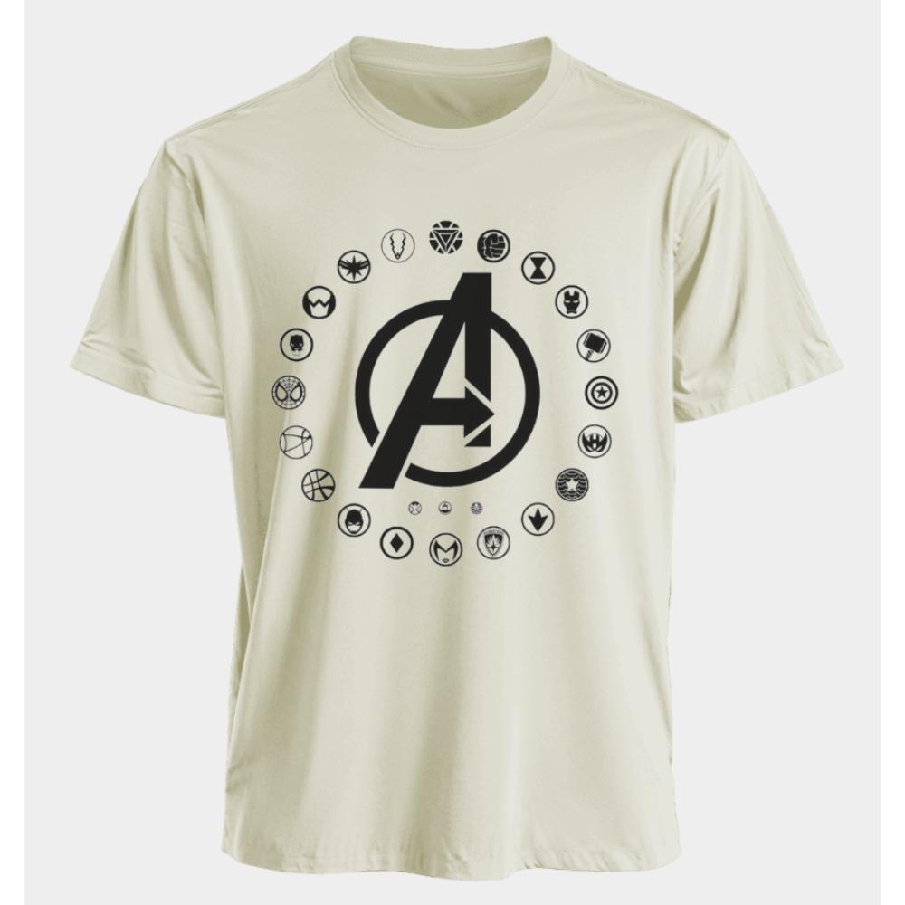 The Avengers Men's and Women's T-shirts Summer American Spring and Autumn New Oversized Casual Trendy Basic Short-sleeved