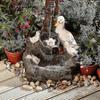 Lawn Garden Statue Water Sculptures Decoration Animal Water Fountains With Light