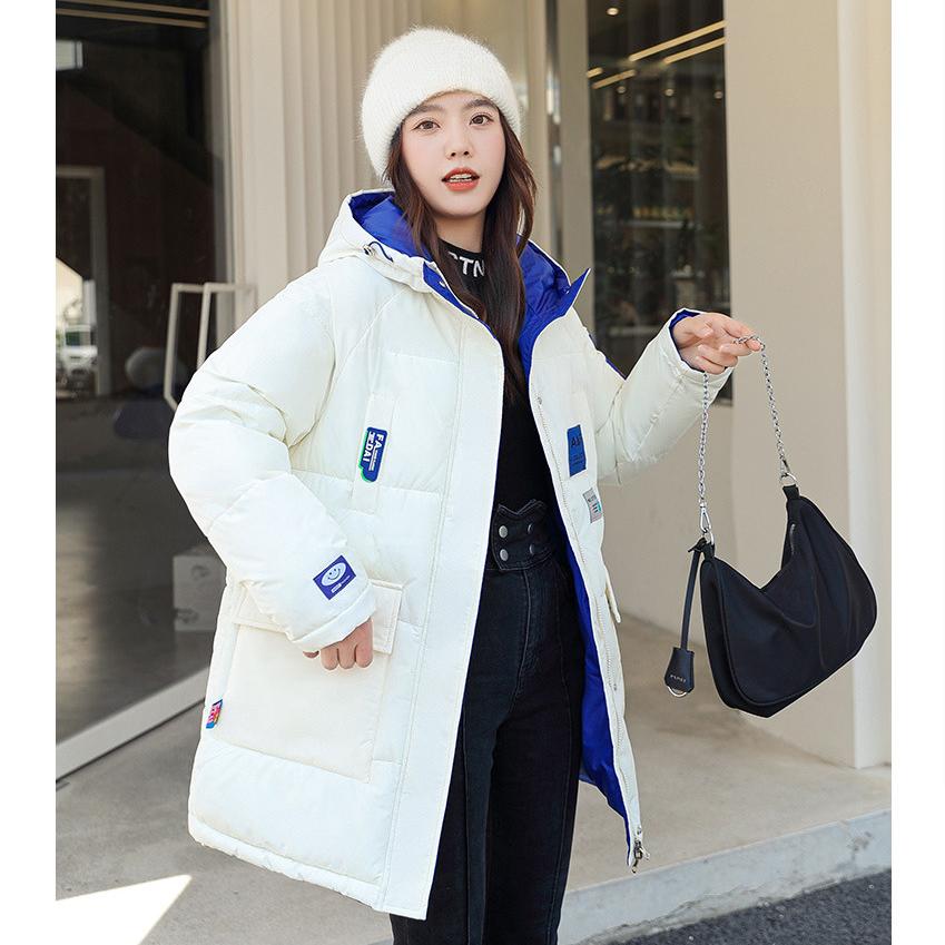 Wear Down Padded Jacket On Both Sides, Girls' Winter Clothes, Tooling Padded Jacket, Women's Mid-length Fashion, Loose Padded Jacket Trend