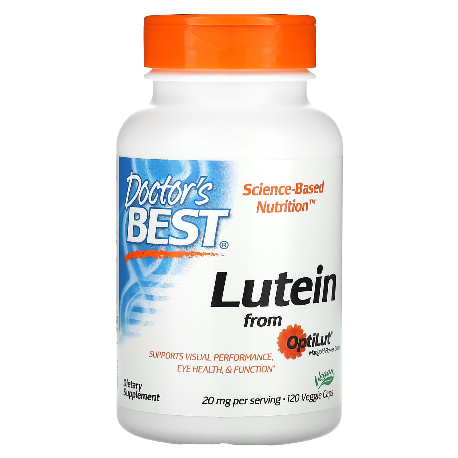 

Doctor s Best, OptiLut Lutein, 20 mg, 120 Veggie Capsules (10 mg per capsule)