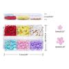 Five Petal Flower Nail Art Jewelry 6-compartment Box Size Mixed Resin Flower